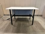 Adjustable electric sit-stand duo-desk with cable management and divider – 160x80xH72-120 cm, ST04014 - Image 7