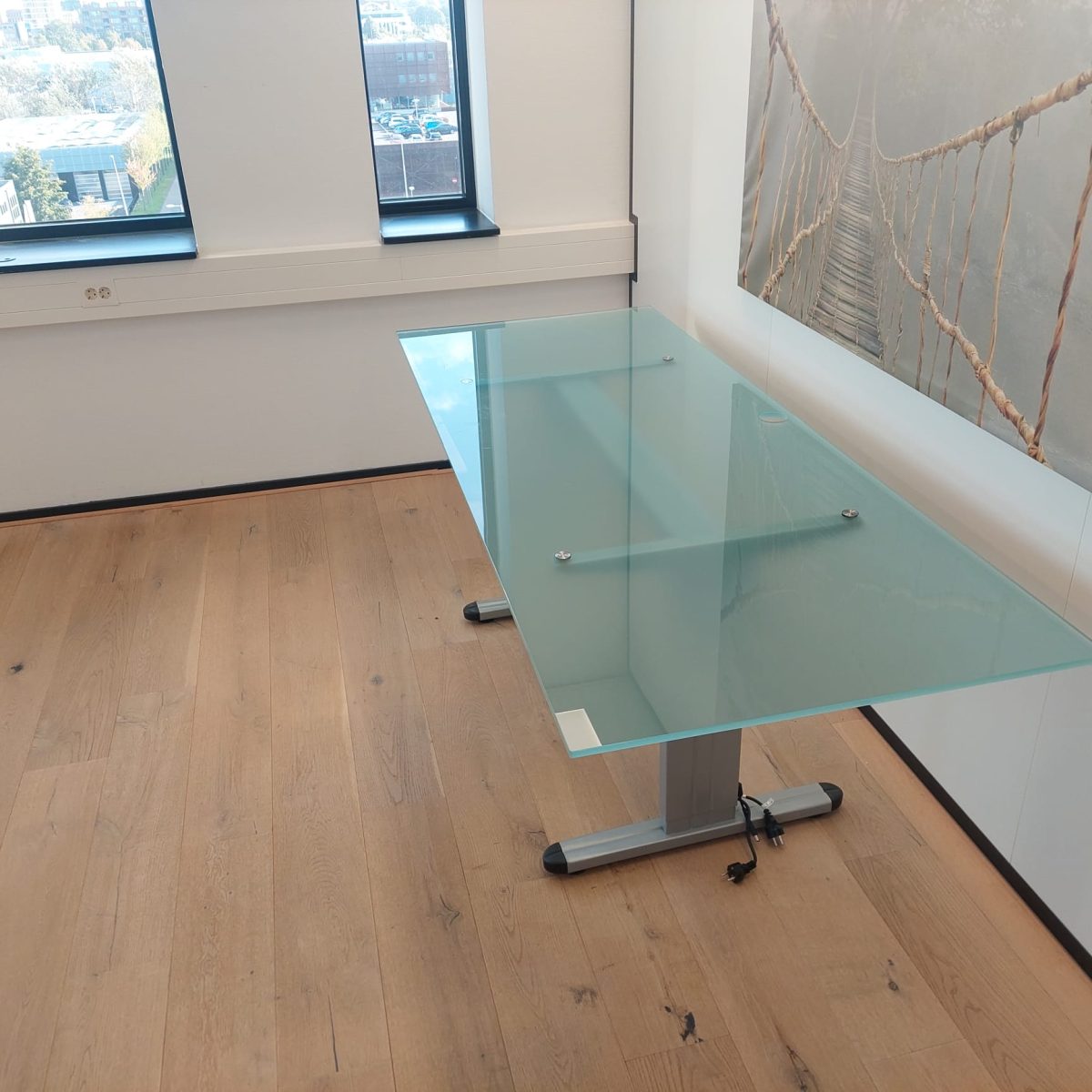 Design – Adjustable desk with screw – 205x80xH62-85 cm, ST03991 - Image 4