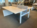 Ahrend - Adjustable duo-desk with crank, cable management, socket, monitor arm and divider - 160x80xH62-84 cm, ST04073 - Image 12