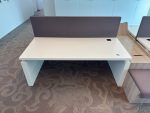 Vepa - Adjustable electric sit-sit duo-desk with cable management, socket, divider - 180x80xH64-89 cm, ST04156 - Image 2