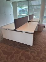 Vepa - Adjustable electric sit-sit duo-desk with cable management, socket, divider - 180x80xH64-89 cm, ST04156 - Image 5