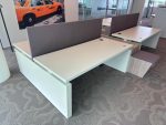 Vepa - Adjustable electric sit-sit duo-desk with cable management, socket, divider - 180x80xH64-89 cm, ST04156