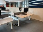 Ahrend - Adjustable Duo desk with crank with monitor arm, acoustic panel and socket - 160x80xH62-84 cm, ST04095 ( without monitor) - Image 13