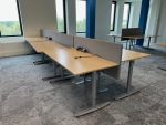 SET - 3 x Kinnarps – Electric adjustable Duo desk with clable management and divider – 180x90xH62-85 cm, ST04236 - Image 3