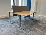 SET - 3 x Kinnarps – Electric adjustable Duo desk with clable management and divider – 180x90xH62-85 cm, ST04236 - Image 7