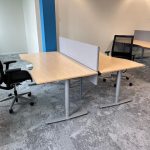 SET - Kinnarps Electric Duo Desk 180x90xH62-85cm + 2 Steelcase Think Office Chair, ST04222