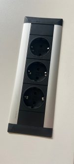 Adjustable sit-stand desk with crank and power socket – 160x80xH64-107 cm, ST04284 - Image 8