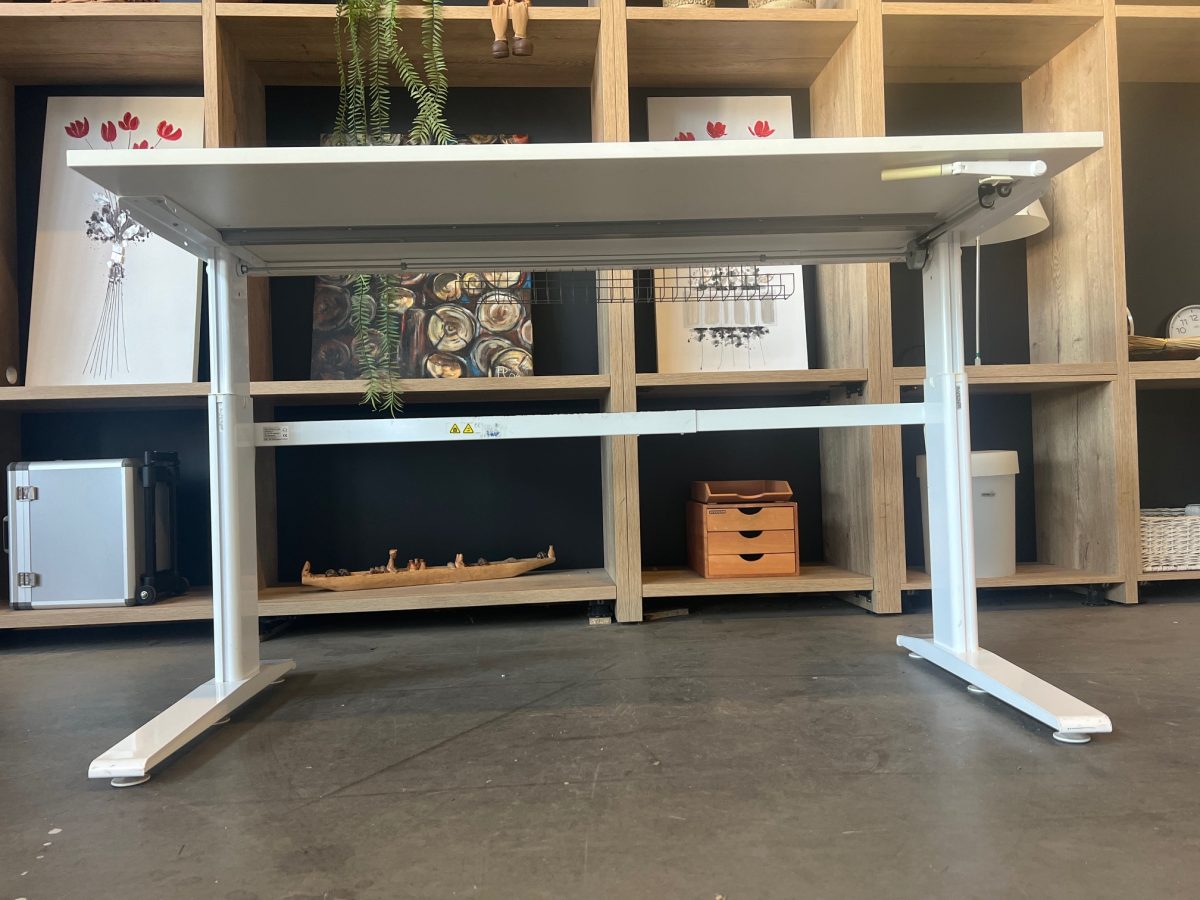 Actiforce – Adjustable sit-stand desk with crank and cable management – 160x80xH70-120 cm, ST04326 - Image 4