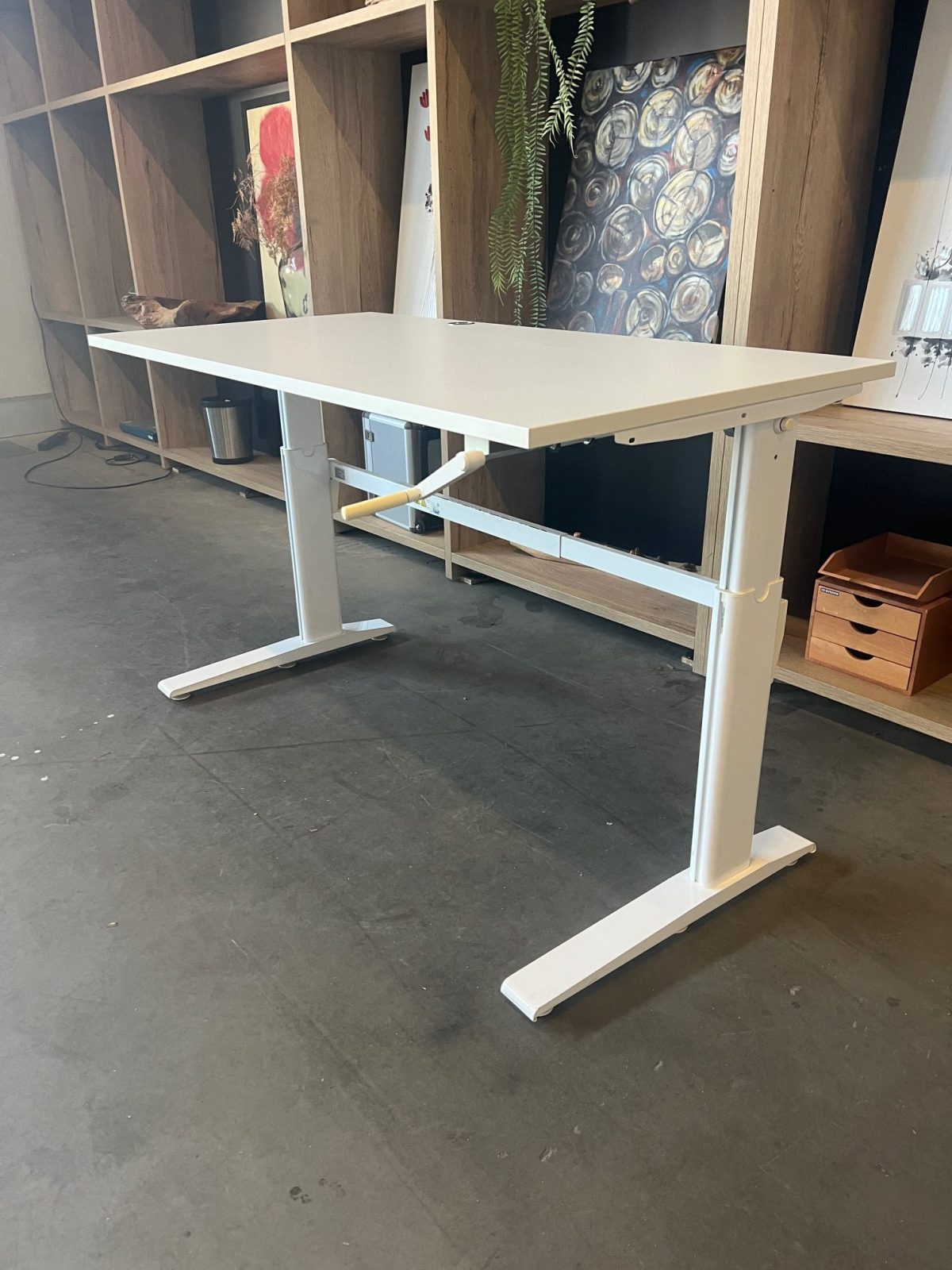 Actiforce – Adjustable sit-stand desk with crank and cable management – 160x80xH70-120 cm, ST04326 - Image 5