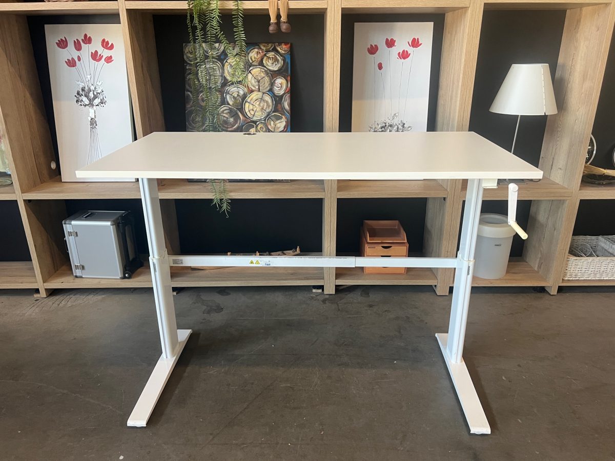 Actiforce – Adjustable sit-stand desk with crank and cable management – 160x80xH70-120 cm, ST04326 - Image 2