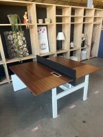 Ahrend – Adjustable duo-desk with crank, acoustic panel ( NEW FABRIC), cable management and power socket – 160x80xH62-86 cm, ST04327 - Image 4