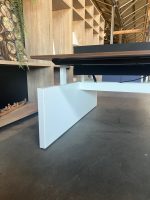 Ahrend – Adjustable duo-desk with crank, acoustic panel ( NEW FABRIC), cable management and power socket – 160x80xH62-86 cm, ST04327 - Image 3