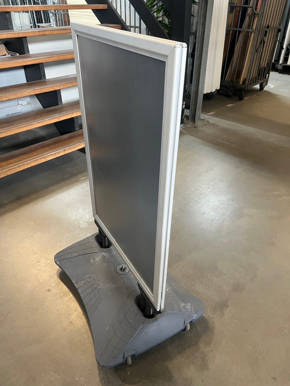 Sidewalk sign on wheels - 67x3xH116 cm, ST04361 - Image 2