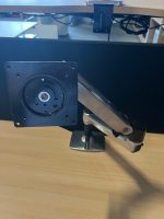 Voortman – Electric sit-stand duo-desk with cable management, Ergotron monitor arm, acoustic panel ( NEW FABRIC) – 160x76xH65-125 cm, ST04376 - Image 9