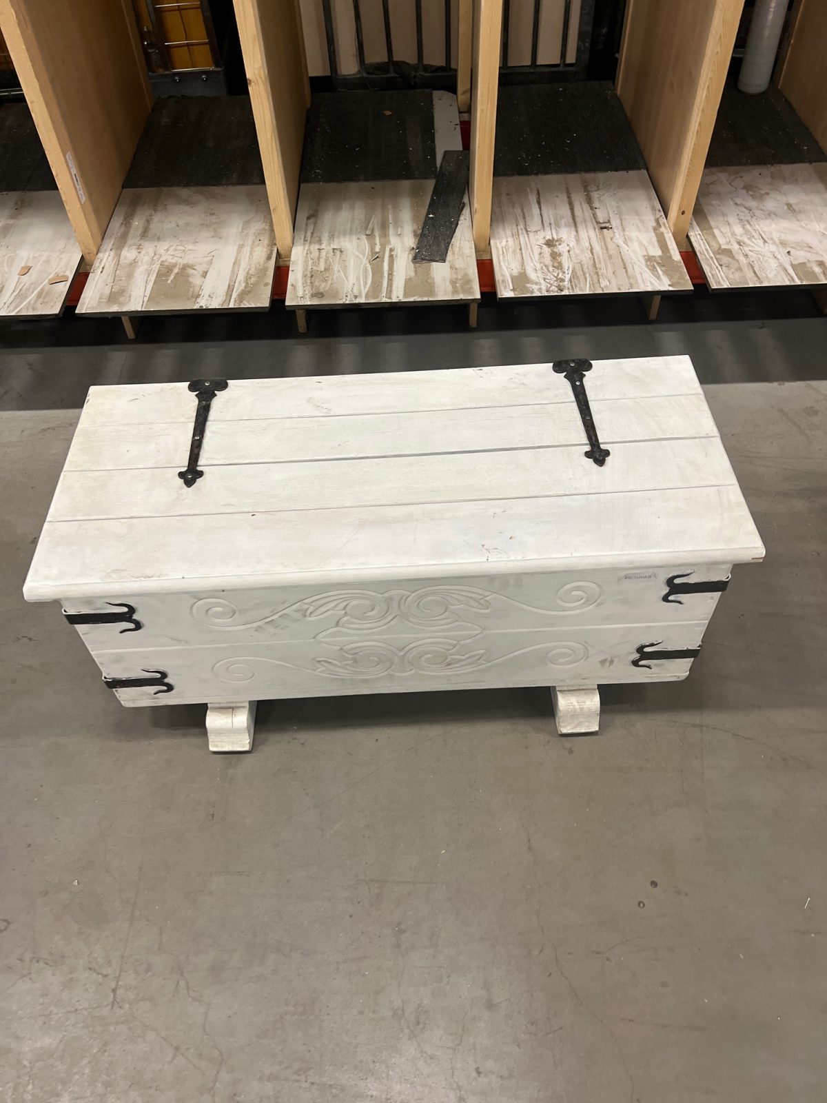 Vintage wooden crate - 97x41xH40 cm, ST04390 - Image 3