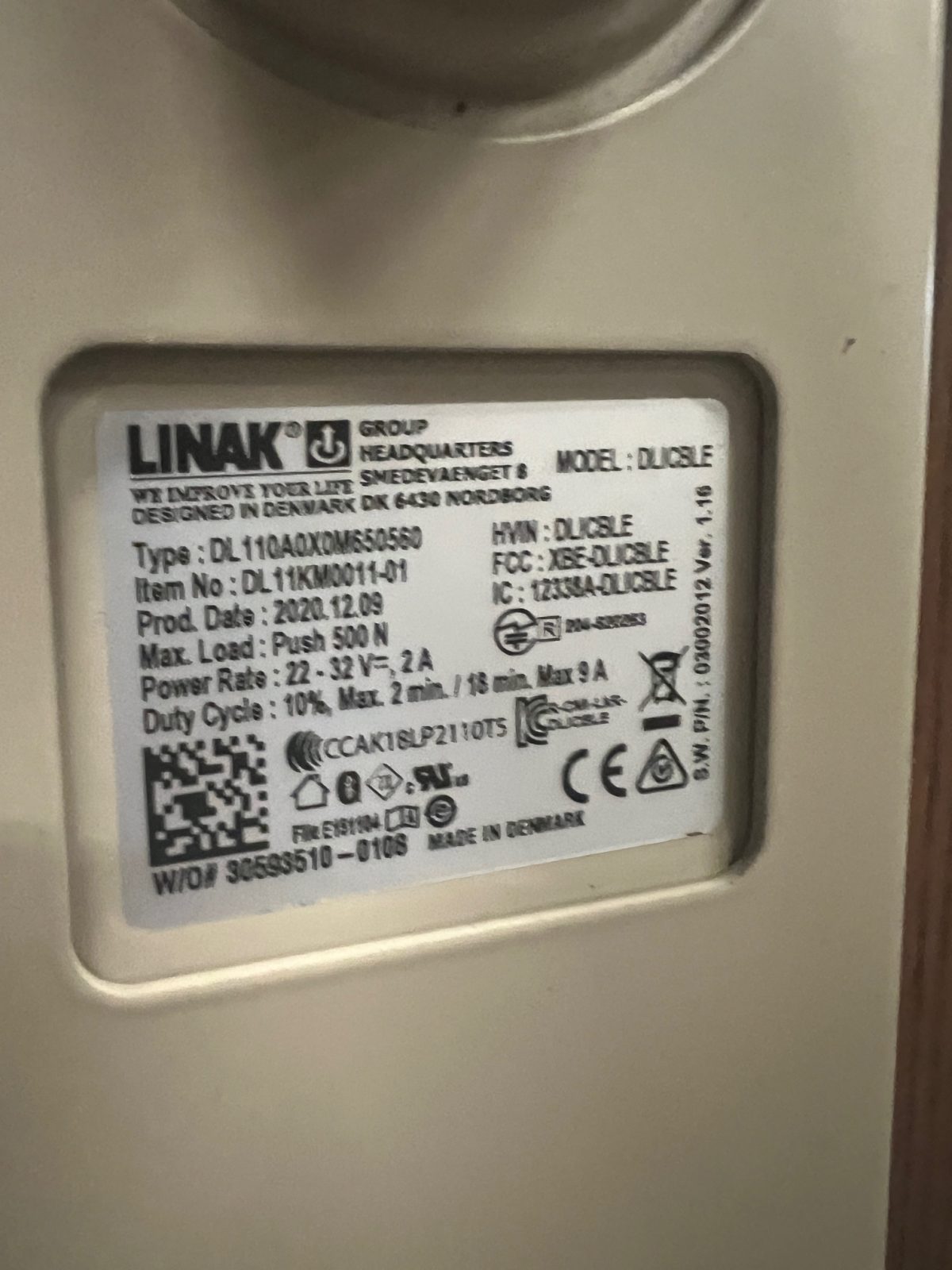 Linak – Electric sit-stand desk – 160x80xH62-128 cm, ST04369 - Image 13