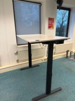 Drentea - Electric sit-stand desk with cable management – 120/140/160/180x80xH62-128 cm, ST04427