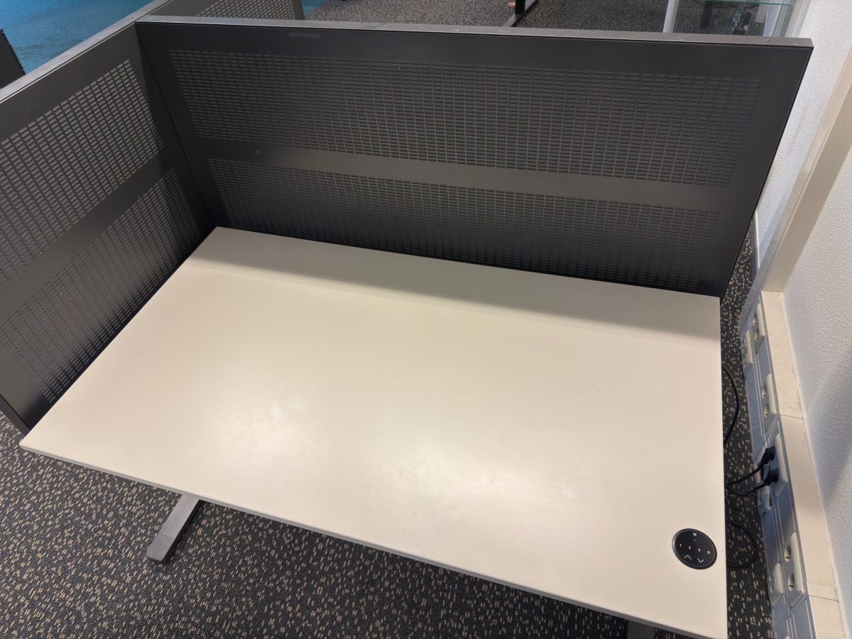 Drentea - Electric sit-stand duo-desk with cable management and divider – 140x80xH62-128 cm, ST04426 - Image 3