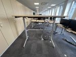 Electric sit-stand desk with cable management and display with memory – 160x80x72-138 cm, ST04419 - Image 14