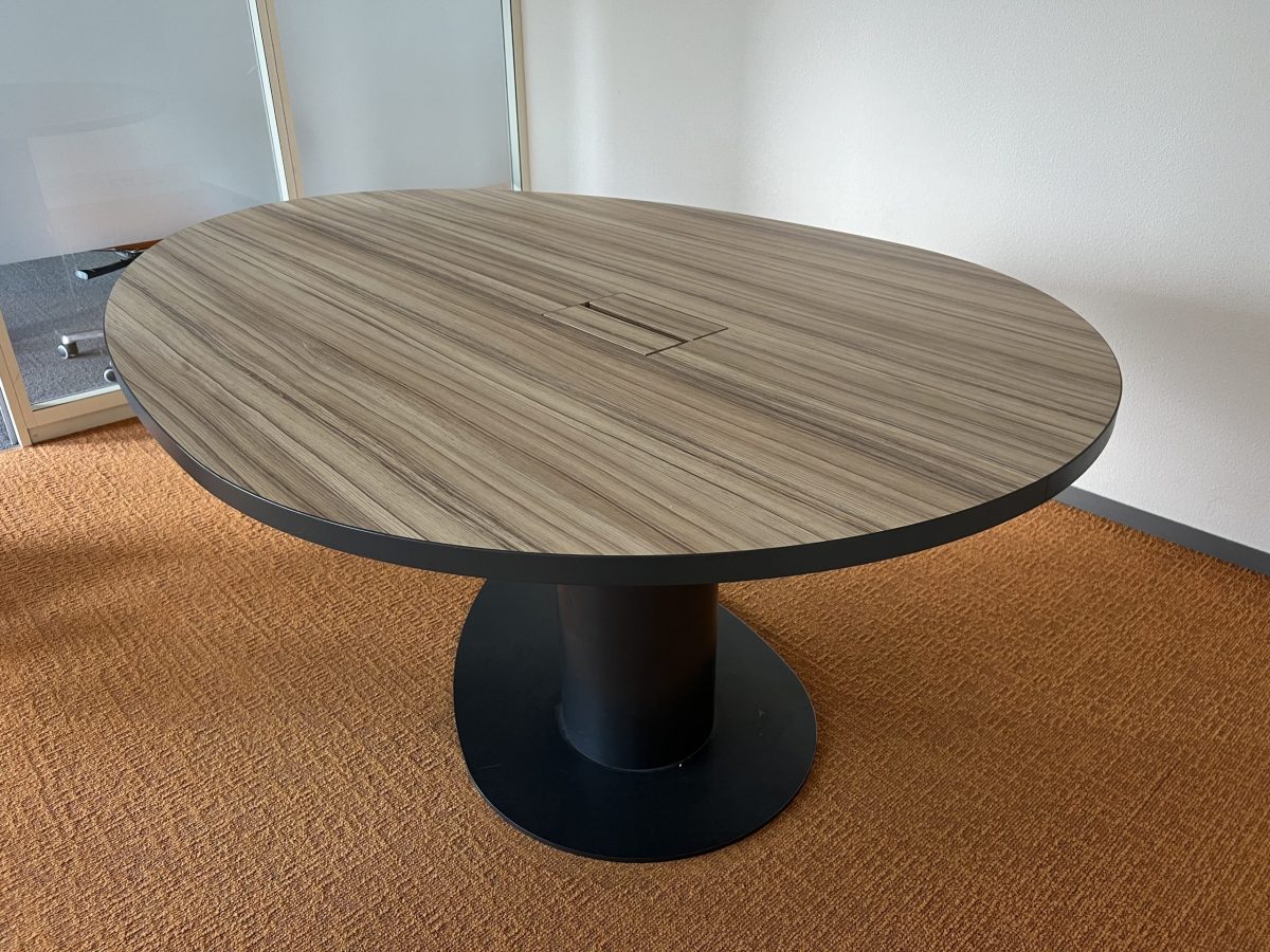 Conference table with power socket – 180x126xH75 cm, ST04415 - Image 2