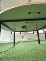 Conference table with power socket – diameter 200xH75 cm, ST04410 - Image 5