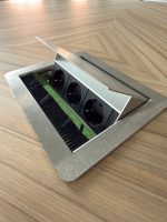 Conference table with power socket – diameter 200xH75 cm, ST04410 - Image 3