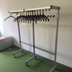 Coat rack on wheels with 40 hangers – 160x39xH170 cm, ST04418