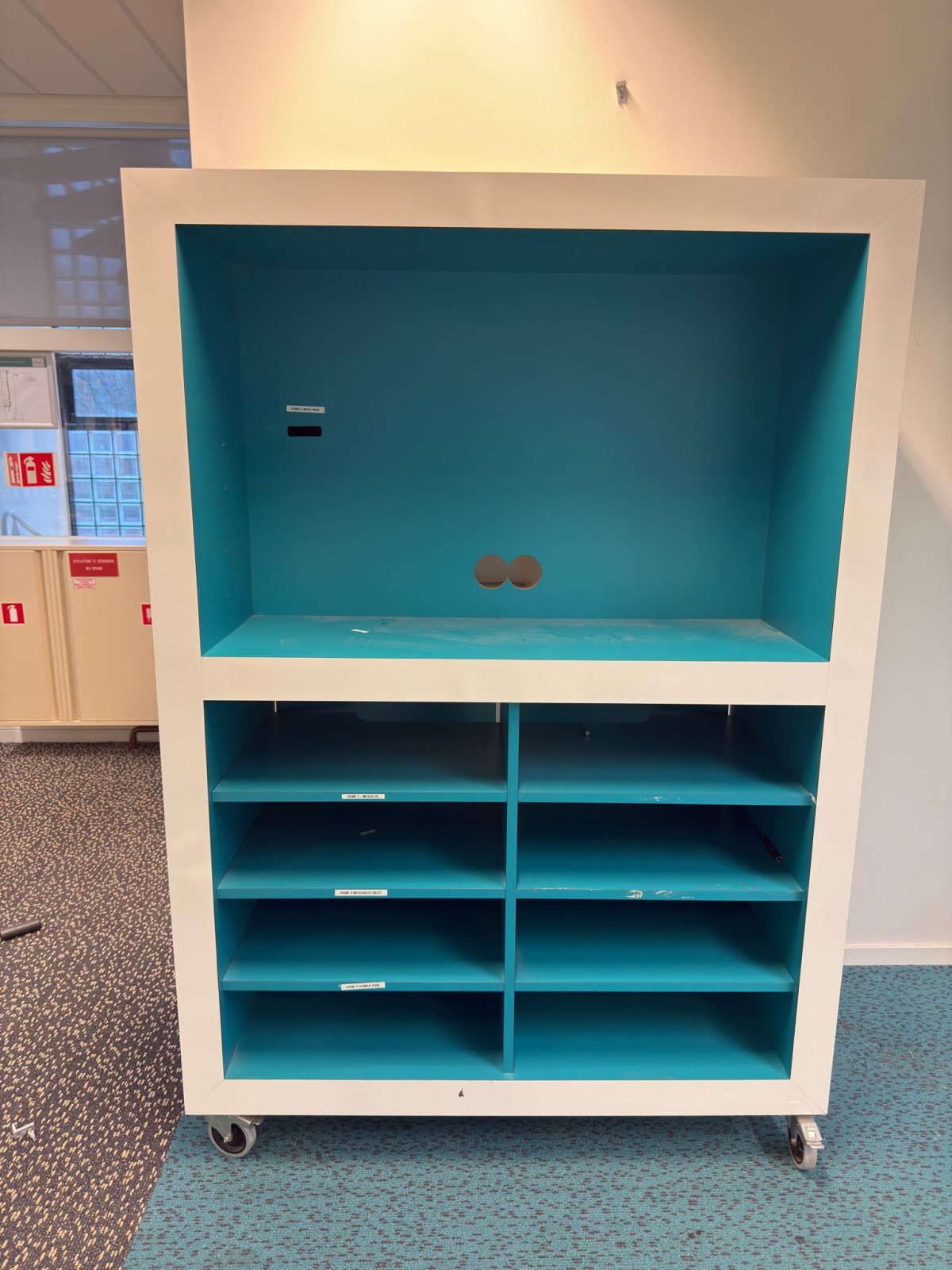 Storage cabinet on wheels – 126x55xH182 cm, ST04428 - Image 2