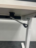 Drentea – Adjustable desk with crank, power socket and cable management – 160x80xH65-89 cm, ST04443 - Image 11