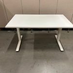 Adjustable desk with button and cable management – 140x80xH62-86 cm, ST03761