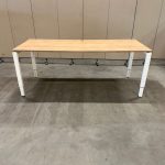 Adjustable desk with screw and cable management – 200x100xH62-86 cm, ST04033