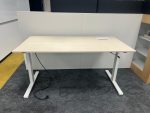 Drentea – Adjustable desk with crank, power socket and cable management – 160x80xH65-89 cm, ST04443