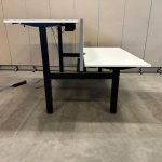 Adjustable electric sit-stand duo-desk with cable management and divider – 160x80xH72-120 cm, ST04014