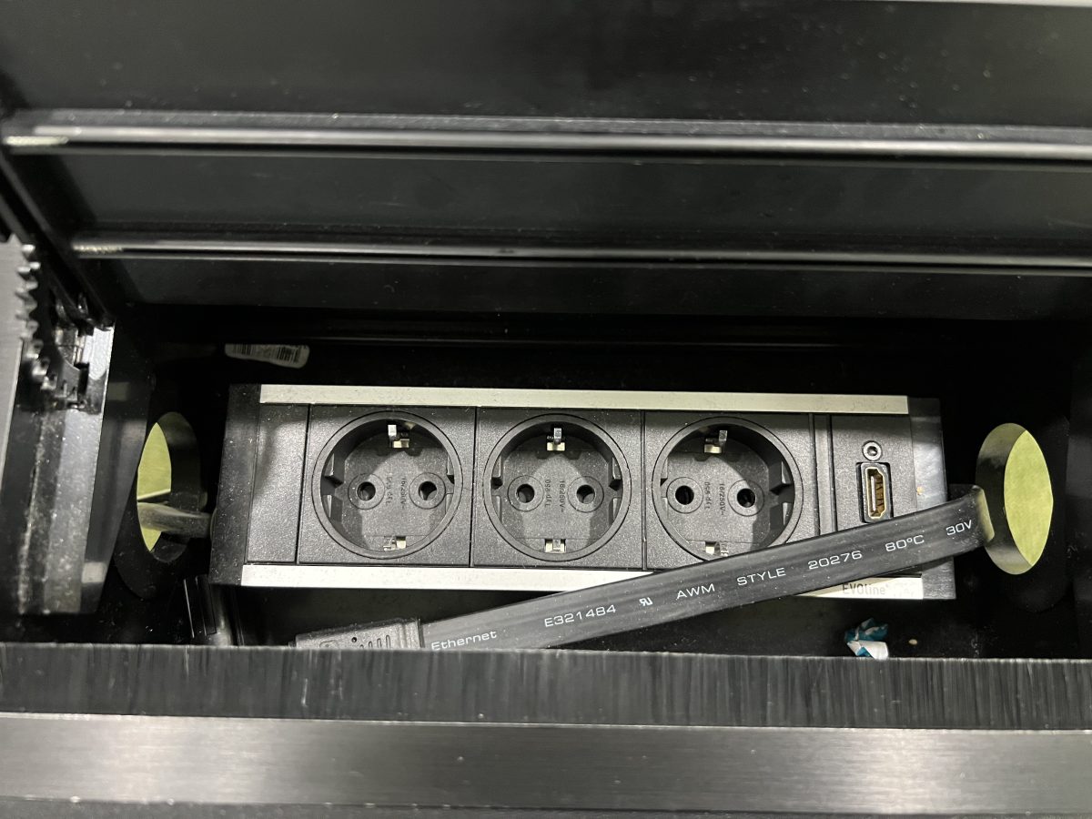 Conference table with power socket and HDMI – 240x100xH73 cm, ST04434 - Image 10