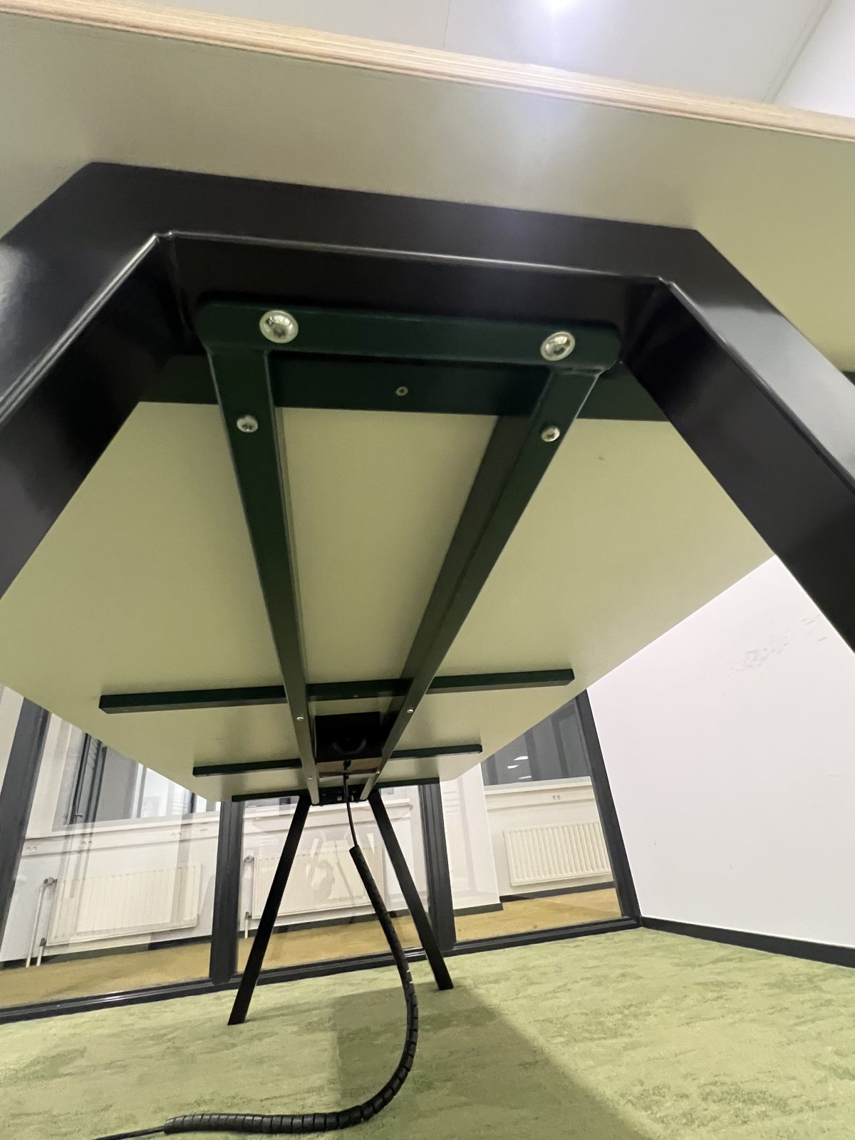 Conference table with power socket and HDMI – 240x100xH73 cm, ST04434 - Image 6