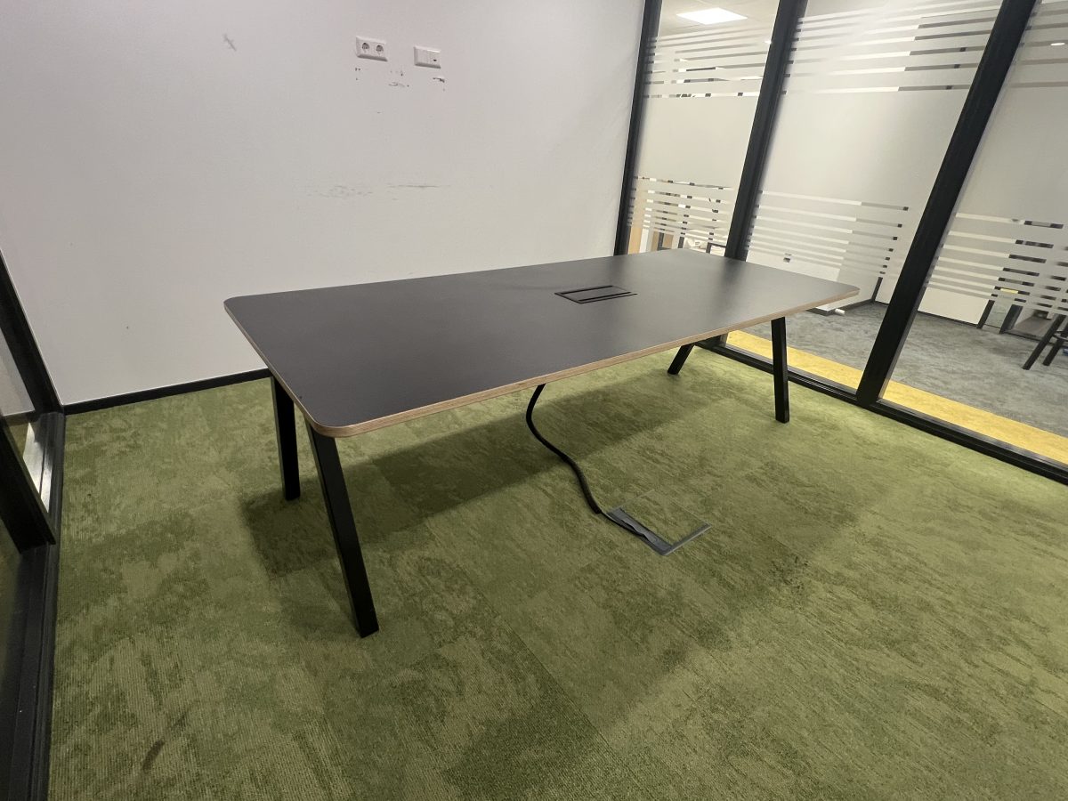 Conference table with power socket and HDMI – 240x100xH73 cm, ST04434 - Image 4