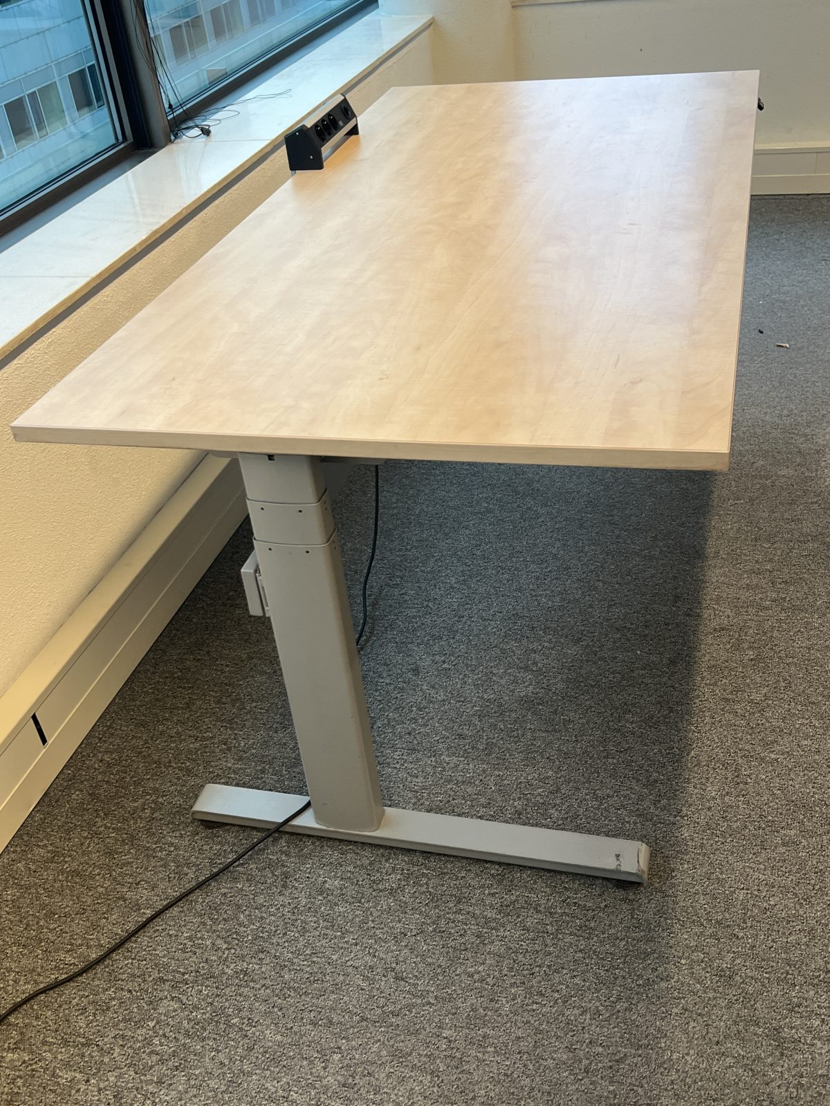 Electric sit-stand desk with power socket – 180x90xH65-115 cm, ST04461 - Image 5