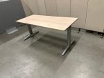 Adjustable desk with crank and cable management – 190x80xH62-82 cm, ST03791 - Image 3