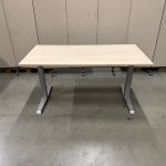 Adjustable desk with button and cable management – 160x80xH62-86 cm, ST03788