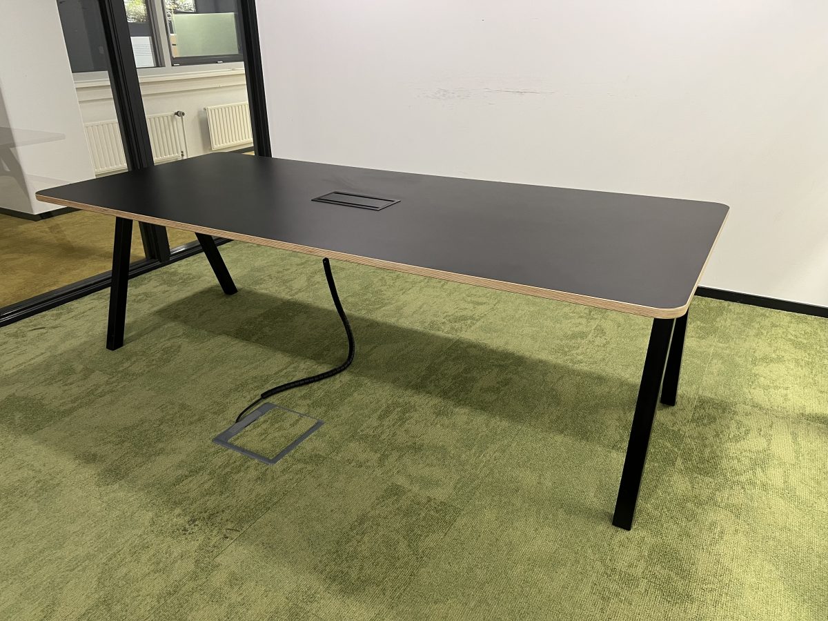 Conference table with power socket and HDMI – 240x100xH73 cm, ST04434 - Image 2