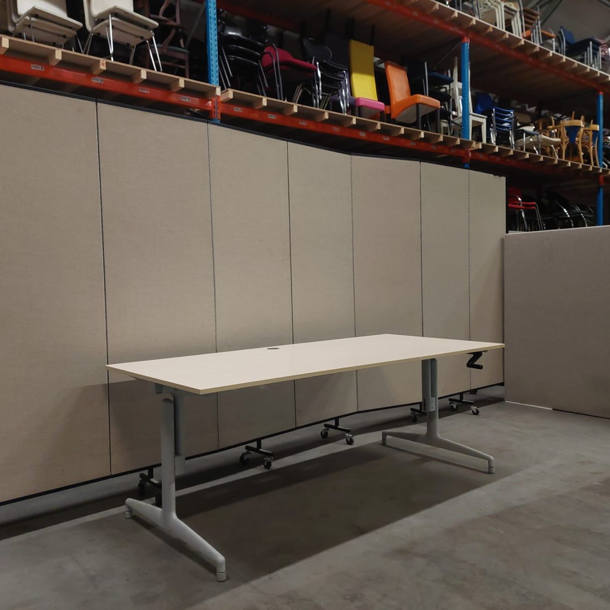 Lensvelt – Adjustable desk with crank – 180x80xH62-92 cm, ST04031 - Image 4