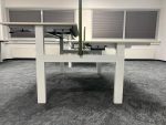 Drentea – Adjustable duo-desk with crank, cable management, power socket and divider ( green ) – 160x80xH65-89 cm, ST04438 - Image 3