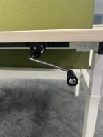 Drentea – Adjustable duo-desk with crank, cable management, power socket and divider ( green ) – 160x80xH65-89 cm, ST04438 - Image 11