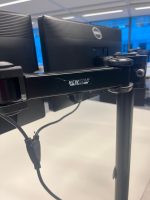 Drentea – Adjustable duo-desk with crank, cable management, power socket, monitor, monitor support and divider – 180x90xH62-86 cm, ST04451 - Image 9