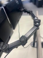 Drentea – Adjustable duo-desk with crank, cable management, power socket, monitor, monitor support and divider – 180x90xH62-86 cm, ST04451 - Image 23