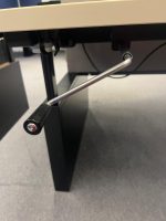 Drentea – Adjustable duo-desk with crank, cable management, power socket, monitor, monitor support and divider – 180x90xH62-86 cm, ST04451 - Image 15