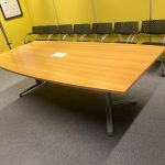 Conference table with power socket – 250x100/120xH75 cm, ST04455