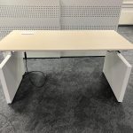 Drentea - Adjustable desk with crank, power socket and cable management – 160x80xH65-89 cm, ST04440