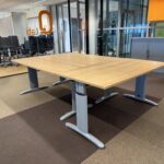 SET - Adjustable trio-desk with screw – 160x80xH64-86 cm, ST04542