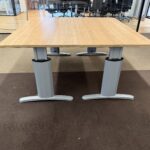 SET - Adjustable duo-desk with screw – 160x80xH64-86 cm, ST04538